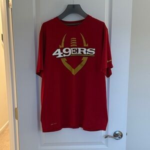 Nike Red and Gold 49ers Short Sleeve Tee